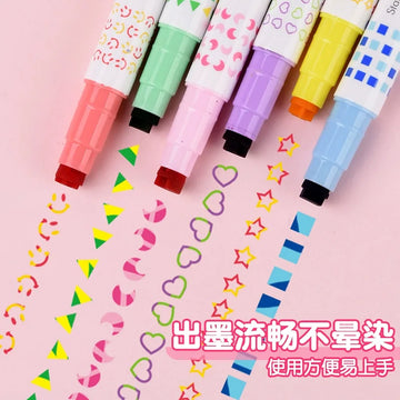 Magic Color Changing Stamp Highlighters 6 Colors – Set of 6 Pens