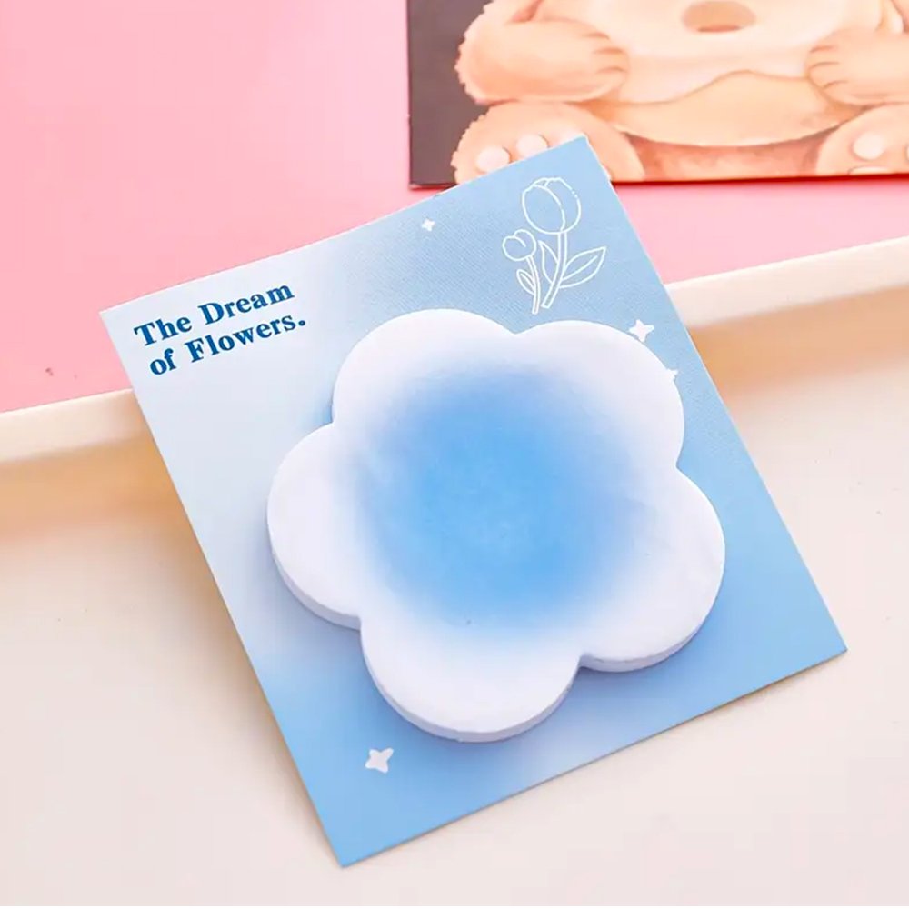 30PCS Gradient Sticky Notes – Strong Adhesive Memo Pads with Inspirational Quotes - Flower