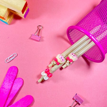 3-Pack Cute Rabbit Retractable Ballpoint Pens – Smooth Writing Office & School Pens