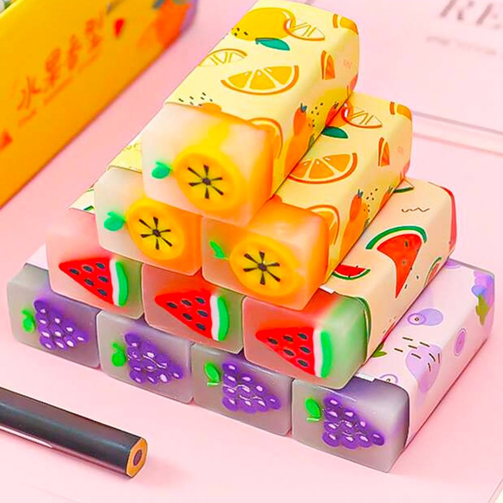 Fruit Eraser Set – Cute & Kawaii School & Office Stationery - Image 2