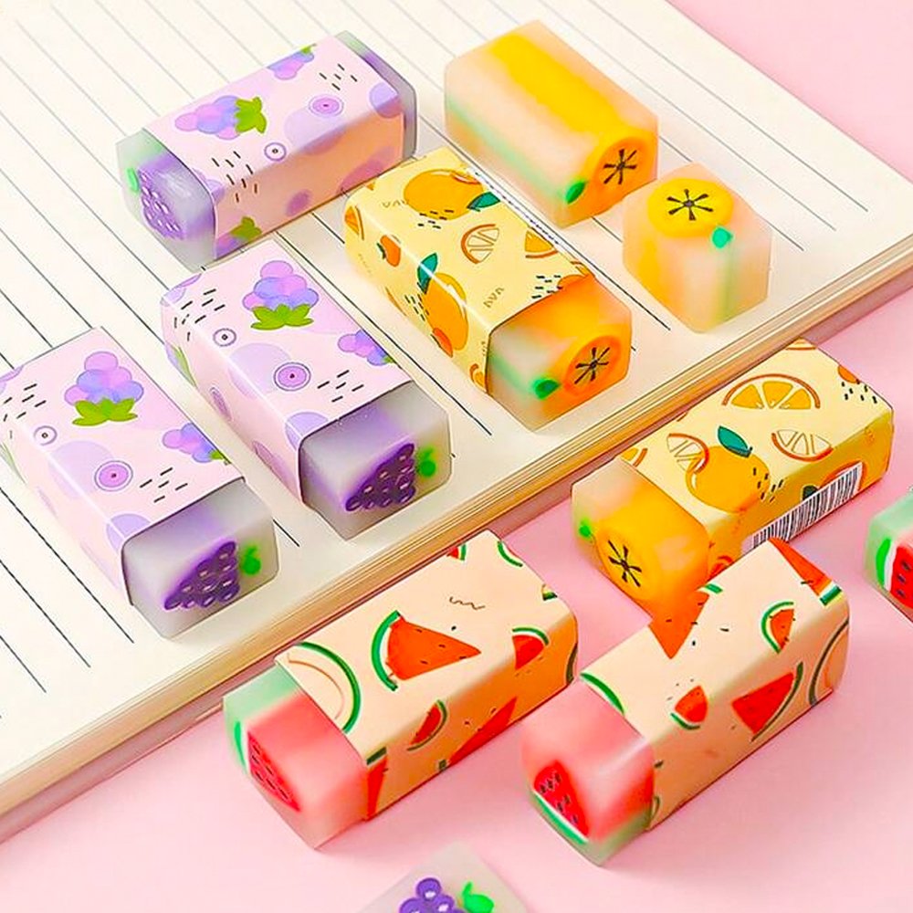 Fruit Eraser Set – Cute & Kawaii School & Office Stationery