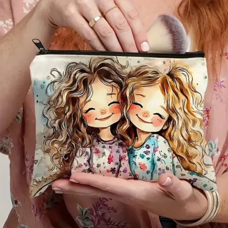 Cute Girls Makeup Bag - Portable Travel Pouch for Girls